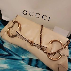 Gucci Tom Ford Leather Lizard HORSEBIT CLUTCH BAG  LIMITED EDITION!